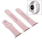 For Apple Watch Series 9&8&7 41mm / SE 3&SE 2&6&SE&5&4 40mm / 3&2&1 38mm 3 in 1 Rubber Watch Band with Pin Buckle(Sand Pink) - 1