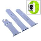 For Apple Watch Series 9&8&7 41mm / SE 3&SE 2&6&SE&5&4 40mm / 3&2&1 38mm 3 in 1 Rubber Watch Band with Pin Buckle(Lavender Grey) - 1