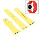 For Apple Watch Series 10 42mm / 9&8&7 41mm / SE 3&SE 2&6&SE&5&4 40mm / 3&2&1 38mm 3 in 1 Rubber Watch Band with Pin Buckle (Shiny Yellow) - 1