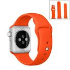 For Apple Watch Ultra 49mm & Watch Ultra 2 49mm / Series 9&8&7 45mm / SE 3&SE 2&6&SE&5&4 44mm / 3&2&1 42mm 3 in 1 Rubber Watch Band with Pin Buckle(Orange) - 1
