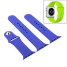 For Apple Watch Ultra 49mm & Watch Ultra 2 49mm / Series 9&8&7 45mm / SE 3&SE 2&6&SE&5&4 44mm / 3&2&1 42mm 3 in 1 Rubber Watch Band with Pin Buckle(Deep Royal Blue) - 1