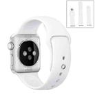 For Apple Watch Ultra 49mm & Watch Ultra 2 49mm / Series 9&8&7 45mm / SE 3&SE 2&6&SE&5&4 44mm / 3&2&1 42mm 3 in 1 Rubber Watch Band with Pin Buckle(White) - 1