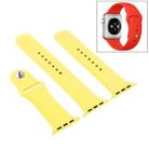 For Apple Watch Ultra 49mm & Watch Ultra 2 49mm / Series 9&8&7 45mm / SE 3&SE 2&6&SE&5&4 44mm / 3&2&1 42mm 3 in 1 Rubber Watch Band with Pin Buckle (Shiny Yellow) - 1