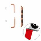 For Apple Watch 38 / 40 / 41mmMetal Strap Connector Metal Buckle, Pair(Rose Gold) - 1