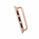 For Apple Watch 38 / 40 / 41mmMetal Strap Connector Metal Buckle, Pair(Rose Gold) - 4