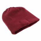 Knitted Bluetooth Headset Warm Winter Hat with Mic for Boy & Girl & Adults (Wine Red) - 4