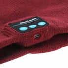 Knitted Bluetooth Headset Warm Winter Hat with Mic for Boy & Girl & Adults (Wine Red) - 5