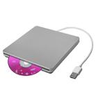 Slot-in USB 2.0 Portable Optical DVD-RW Driver, Plug and Play(Silver) - 1