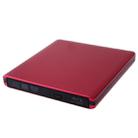 USB 3.0 Aluminum Alloy Portable DVD / CD Rewritable Blu-ray Drive for 12.7mm SATA ODD / HDD, Plug and Play(Red) - 3