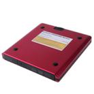 USB 3.0 Aluminum Alloy Portable DVD / CD Rewritable Blu-ray Drive for 12.7mm SATA ODD / HDD, Plug and Play(Red) - 5
