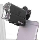 60X-100X Times Phone Microscope Clip Magnifying Jewelry Loupe With LED Light(Black) - 1