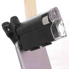60X-100X Times Phone Microscope Clip Magnifying Jewelry Loupe With LED Light(Black) - 3