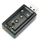 External USB 2.0 7.1 Channel 3D Virtual Audio Sound Card Adapter(Black) - 1