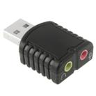 USB 2.0 Stereo Sound Adapter, External Power Not Required(Black) - 1