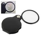 10 PCS 5X 50mm Magnifier Pocket Folding Magnifying Glass Loupe Pocket Spiegel(Black) - 1