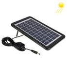 12V 3W Portable Solar Panel with Holder Frame, 5.5 x 2.1mm Port(Black) - 1