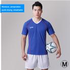 Football/Soccer Team Short Sports Suit, Blue + White (Size: M) - 1