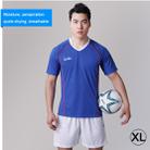 Football/Soccer Team Short Sports Suit, Blue + White (Size: XL) - 1