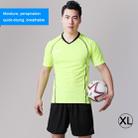 Football/Soccer Team Short Sports Suit, Fluorescent Green + Black (Size: XL) - 1