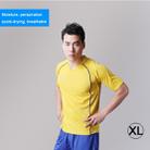 Football/Soccer Team Short Sports Suit, Yellow + Blue (Size: XL) - 1