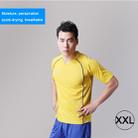 Football/Soccer Team Short Sports Suit, Yellow + Blue (Size: XXL) - 1