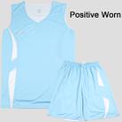 Simple Two-sided Wear Breathable Basketball Sportswear (T-shirt + Short) Suit, White, (Size: M) - 4