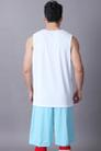 Simple Two-sided Wear Breathable Basketball Sportswear (T-shirt + Short) Suit, White, (Size: XL) - 3