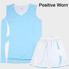 Simple Two-sided Wear Breathable Basketball Sportswear (T-shirt + Short) Suit, White, (Size: XL) - 5