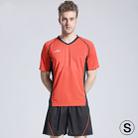 Football / Soccer Team Short Sports (T-shirt + Short) Suit, Red + Black (Size: S) - 1