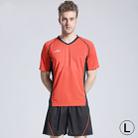 Football / Soccer Team Short Sports (T-shirt + Short) Suit, Red + Black (Size: L) - 1