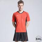 Football / Soccer Team Short Sports (T-shirt + Short) Suit, Red + Black (Size: XXL) - 1