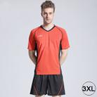 Football / Soccer Team Short Sports (T-shirt + Short) Suit, Red + Black (Size: XXXL) - 1