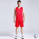 Basketball Sleeveless Sportswear Suit, Red (Size: L) - 1