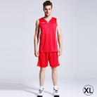 Basketball Sleeveless Sportswear Suit, Red (Size: XL) - 1