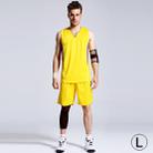 Basketball Sleeveless Sportswear Suit, Yellow (Size: L) - 1