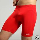 Men's Stylish Flexible Football Training / Professional Shovel Ball Sports Skinny Pants, Red (Size: XL) - 1