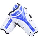 Football Professional Training Protective Shin Pads (White + Blue) - 1