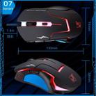 T7 Wired 3 Color Changeable 1200 DPI 1600DPI 2400DPI Gaming USB Optical Mouse - 14