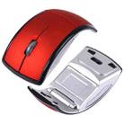 Wireless 2.4GHz 800-1200-1600dpi Snap-in Transceiver Folding Wireless Optical Mouse / Mice(Red) - 1