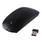 2.4GHz Wireless Ultra-thin Laser Optical Mouse with USB Mini Receiver, Plug and Play(Black) - 1