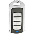 315MHz Metal Learning Code 4 Keys Remote Control for Car Garage Door (Black + Silver) - 1