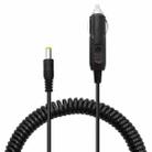 2A Car 4.0 x 1.7mm Power Supply Adapter Plug Coiled Cable Car Charger, Length: 40-140cm - 1