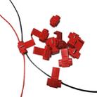 100pcs Cable Clip, Adapt to Line Diameter: 0.3-0.7mm(Red) - 1