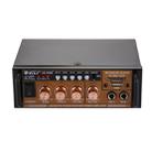 AK-698E HiFi Stereo Audio Power Amplifier 20W + 20W Digital Player with Remote Control, Support FM / SD / MP3 Player / USB, AC 220V / DC 12V(Black) - 5
