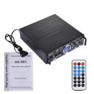 AK-901 Stereo Audio Karaoke Power Amplifier with Remote Control, Support SD Card / USB Flash Disk(Black) - 7