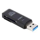 2 in 1 USB 3.0 Card Reader, Super Speed 5Gbps, Support SD Card / TF Card(Black) - 2