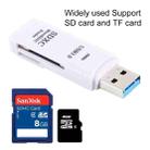 2 in 1 USB 3.0 Card Reader, Super Speed 5Gbps, Support SD Card / TF Card(White) - 6