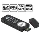 USB Universal Card Reader, Support SD / MMC /SIM / TF Card(Black) - 2