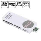 USB Universal Card Reader, Support SD / MMC /SIM / TF Card(White) - 1