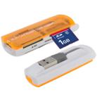 USB 2.0 Multi Card Reader, Support SD/MMC, MS, TF, M2 Card(Orange) - 1
